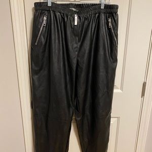 ASOS CURVE faux leather joggers
